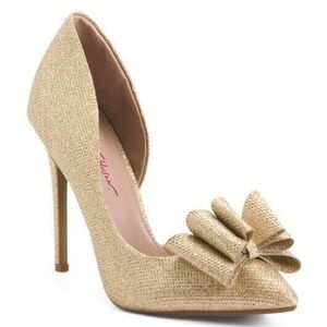 Betsey Johnson metallic gold heels